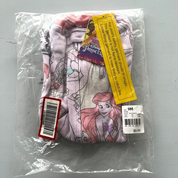 Disney Princesses Baby Girls' Snug Fit Union Suit Pink 9M - Picture 3 of 3